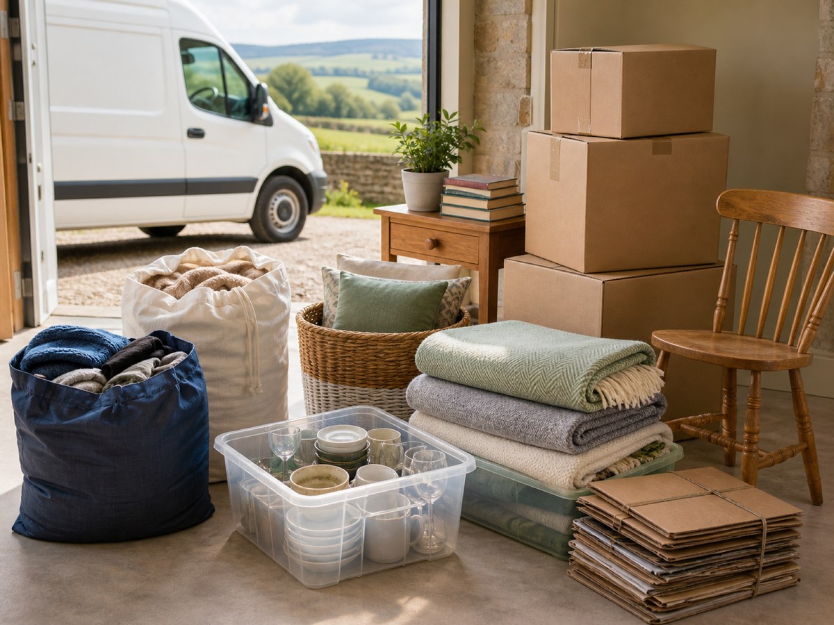 Partial house clearance in progress in Carlisle